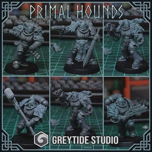 Primal Hounds Weapons & Shields Packs | GreyTide Studio | 40k bits | Space Vikings Wolves