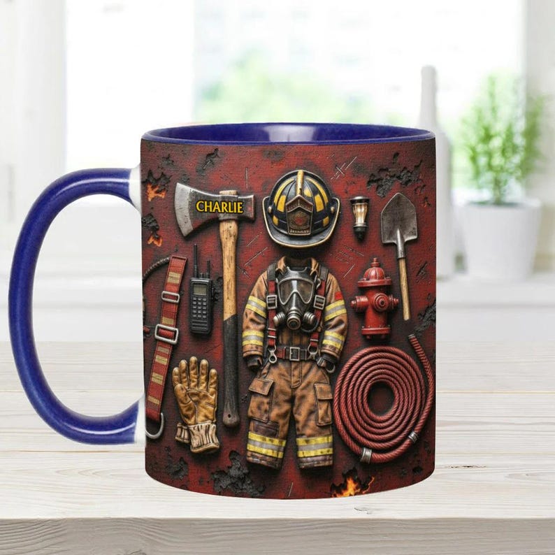 Fire Operations Mug Personalized Firefighter Accent Mug, Fire Rescue Stuff Accessories ...