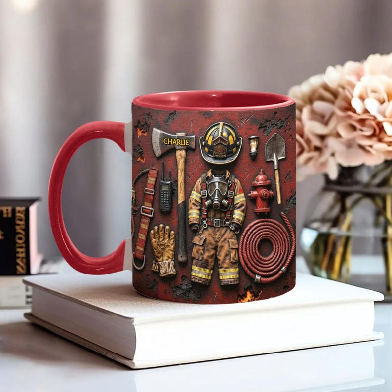 Fire Operations Mug Personalized Firefighter Accent Mug, Fire Rescue Stuff Accessories ...