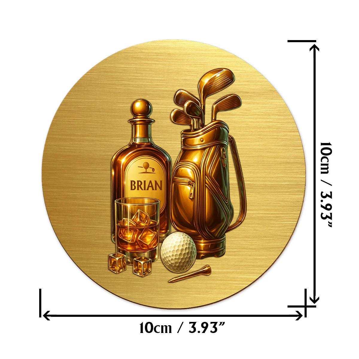 Whiskey and Golf Personalized Whiskey Glass, Playing Golf Drinking Wine Glass for Whiskey Lover, Decanter Set Gift for Golfer ipatugof00044