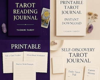 Tarot Reading Journal Moon Ritual Worksheet plus Shadow Work Prompts