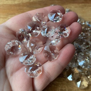 Chandelier Crystals lot of 10 Two Hole 14mm
