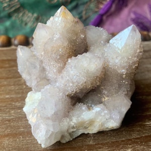 Spirit Quartz Point Crystal Cluster Amethyst