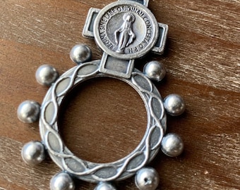 Wunderbare Maria Finger Rosenkranz Italien Gebetsring Katholische Anhänger