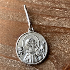 St Francis Pet Tag: Patron Saint Medal, Catholic Animal Lover Gift