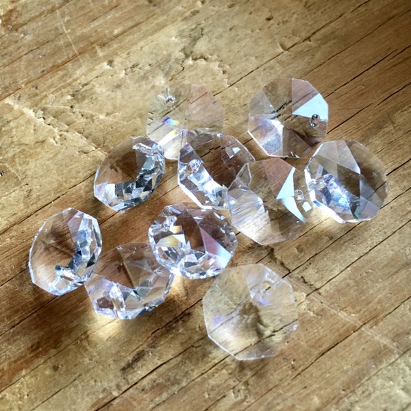 Chandelier Crystals lot of 10 One Hole 14mm