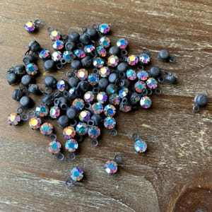 Swarovski Rhinestone Charms Clear AB Crystal 4mm Round lot of 20
