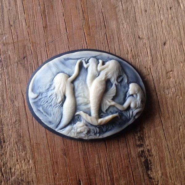 Camafeos de sirena 40 x 30 mm Resina