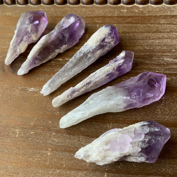 Bahia Amethyst Root Point from Brazil Dragon Tooth One Piece Your Choice