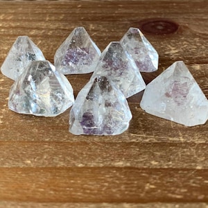 Medium Apophyllite Natural Point Pyramid Crystal