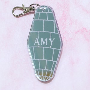 Custom disco key chain | Personalized motel disco ball keychain