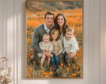 Gepersonaliseerde fotocanvasafdruk: aangepaste ingelijste muurkunst