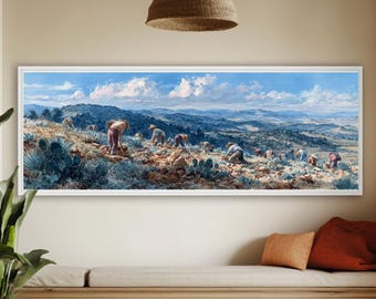 New Mexico Desert Watercolor Print: Southwestern Adventure Canvas Art