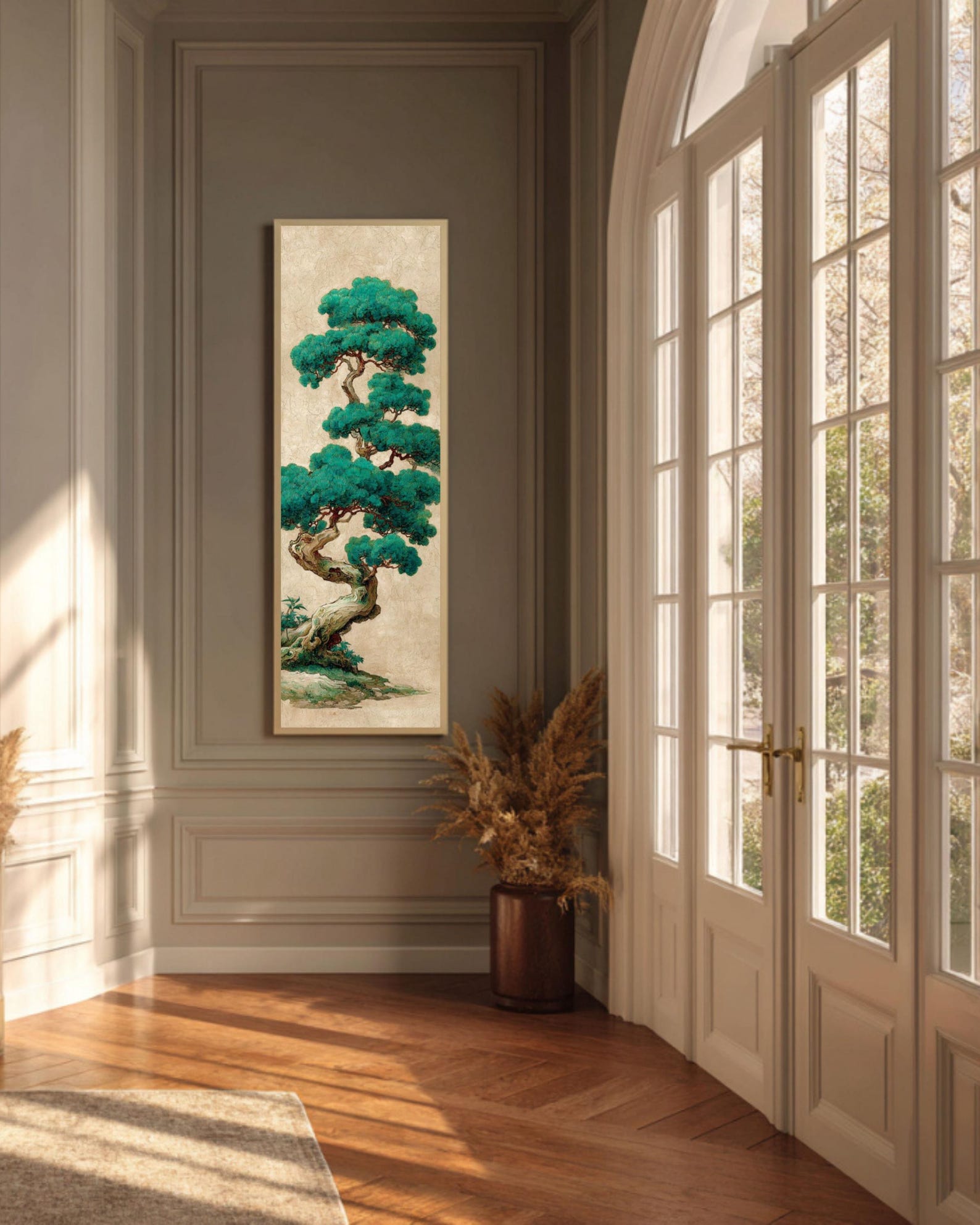 Hokusai Pine Tree Canvas Print: Japanese Ink Painting Wall Art - Etsy