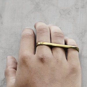 Multifinger Ring Three Finger Ring Gold Mens Multifinger Ring