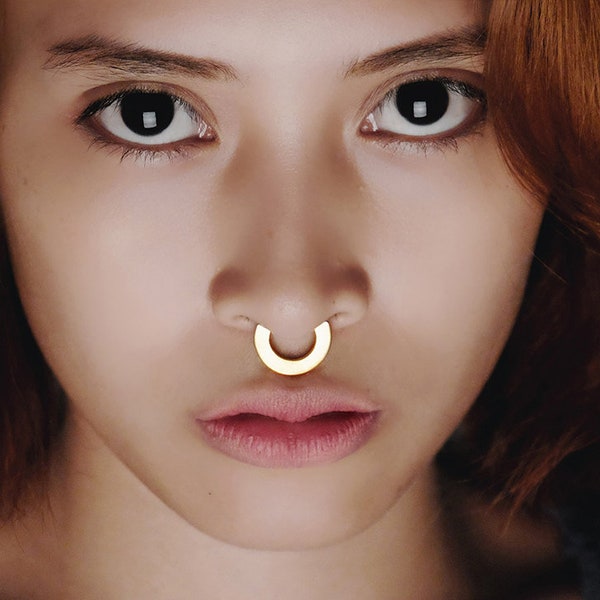 Big Gold Septum Ring, Gold Nose Ring, Ethnic Gold Septum, Gold Nose Piercing, Septum Piercing, Gold Septum Piercing, Septum Jewelry, Septum