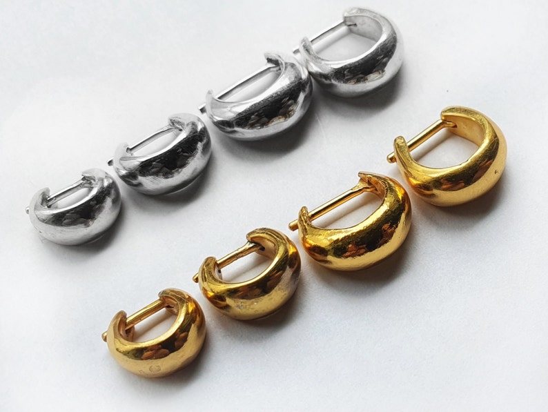 Gold Septum Clicker, Gold Septum Ring, Septum Jewelry, Thick Septum Clicker, Gold Nose Ring, Nose Ring Hoop, Septum Ring 18G, Septum Cuff image 4