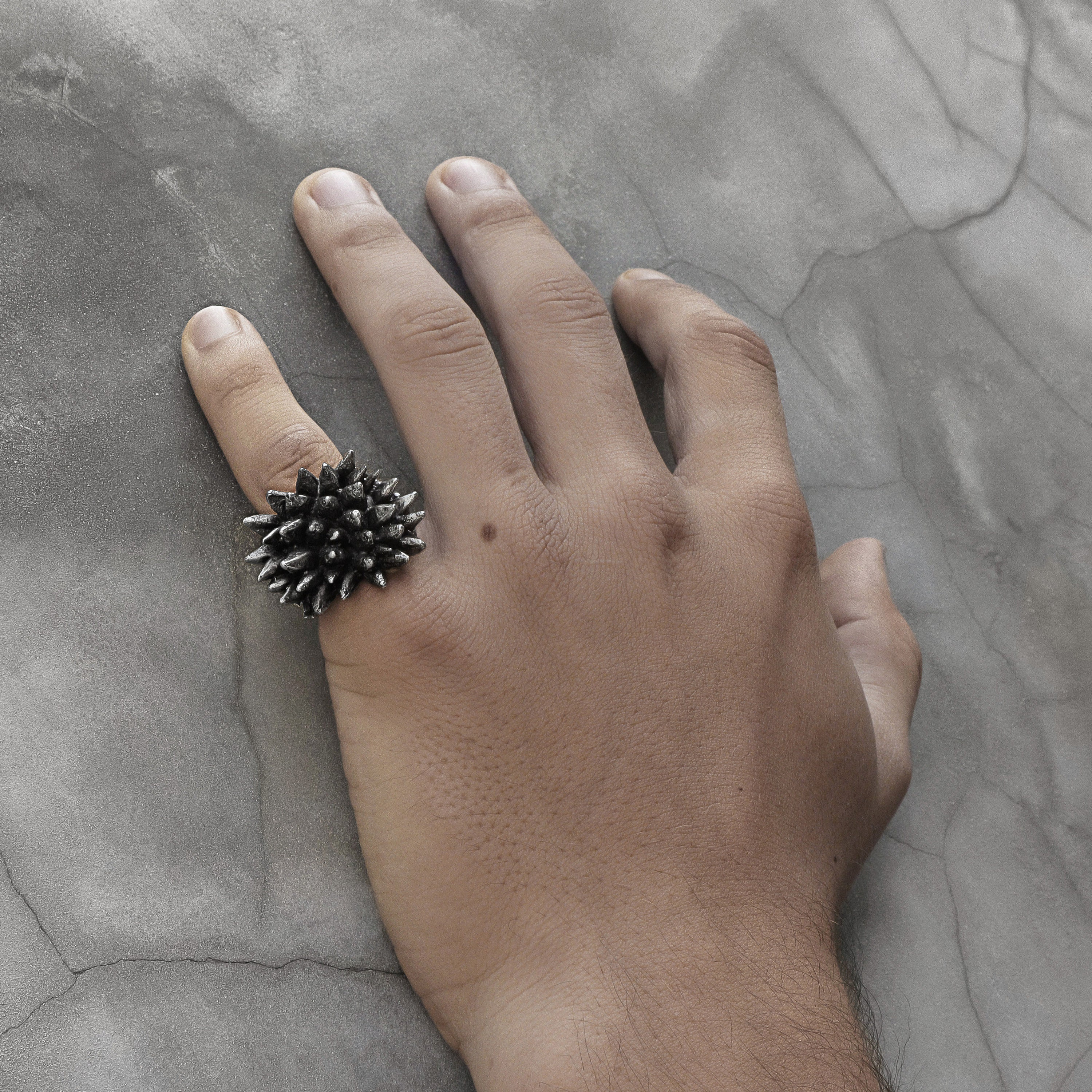 Mens Spike Ring, Mens Jewelry, Spike Jewelry, Punk Ring, Gold Spike Ring,  Mens Gift, Boyfriend Gift, Husband Gift, Durian Ring, Mens Ring 