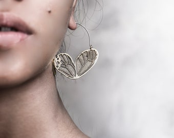 Butterfly Wing Earrings, Bohemian Jewelry, Statement Earrings, Boho Earrings, Butterfly Earrings, Butterfly Wing, Butterfly Jewelry, Hoops