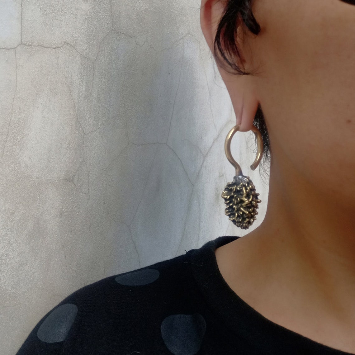 Brass Ear Weights Stretched Ears Hanging Weights Body Etsy