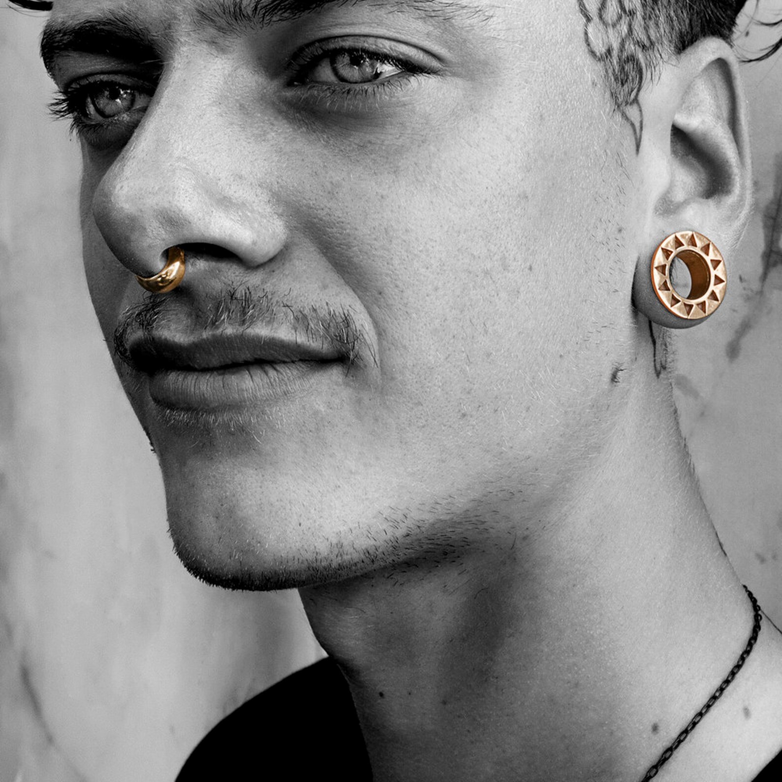 Triangle Tunnels Flesh Tunnels Stretched Lobes 22K Gold Etsy