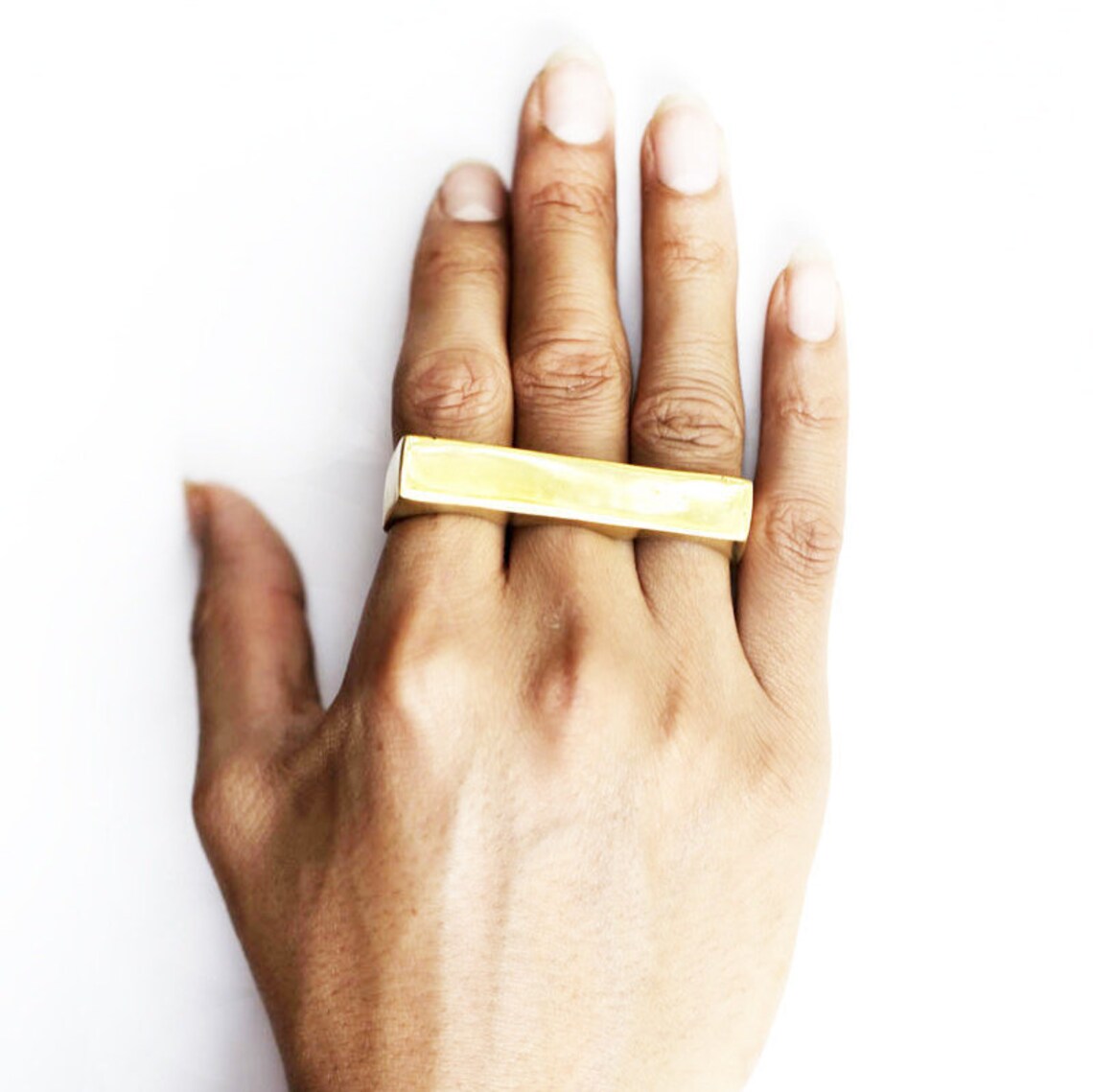 Mens Gold Multifinger Ring Mens Gold 3 Finger Ring Mens | Etsy