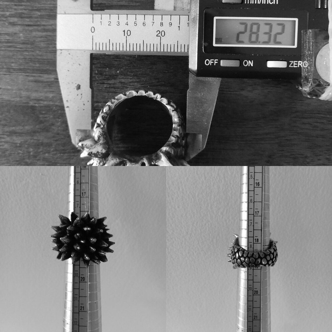 Spike Ring Spike Jewelry Durian Ring Silver Silver Ring Etsy
