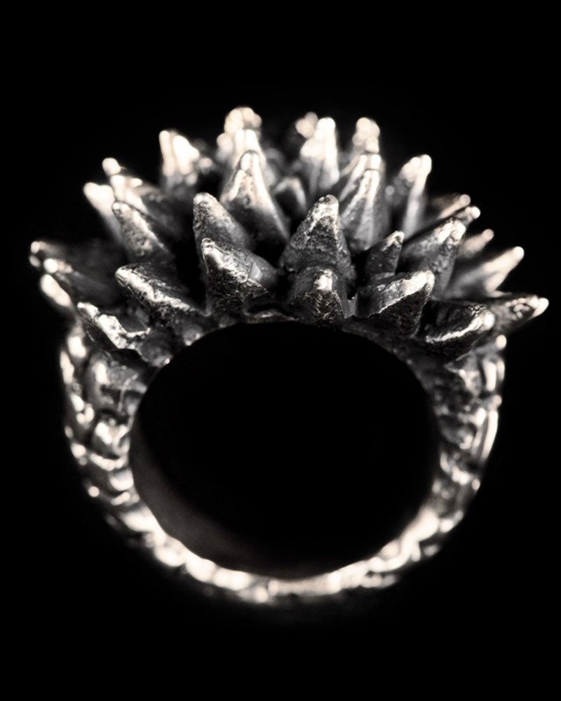 Spike Ring Spike Jewelry Durian Ring Silver Etsy