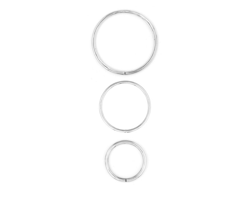 Gauged Hoops Silver Hoop Earrings Stretched Ears Body Mod Etsy