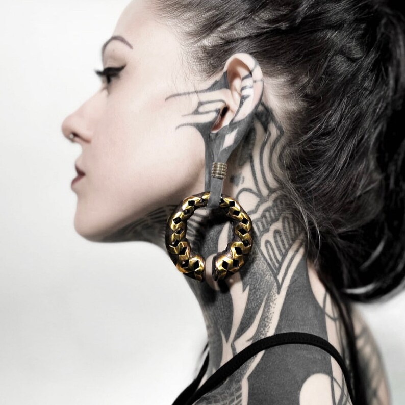 Brass Ear Weights Stretched Ears Tribal Weights Egypt Etsy