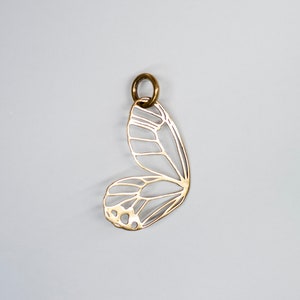 Butterfly Wing Pendant, Butterlfy Necklace, Butterfly Jewelry, Wing Pendant, Butterfly Jewelry, Brass Pendant, Butterfly Accessories image 5