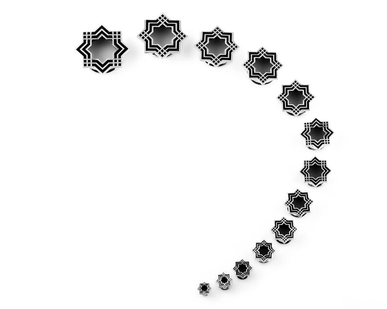 Diamond Tunnels Flesh Tunnels Stretched Lobes Gauged Body Etsy