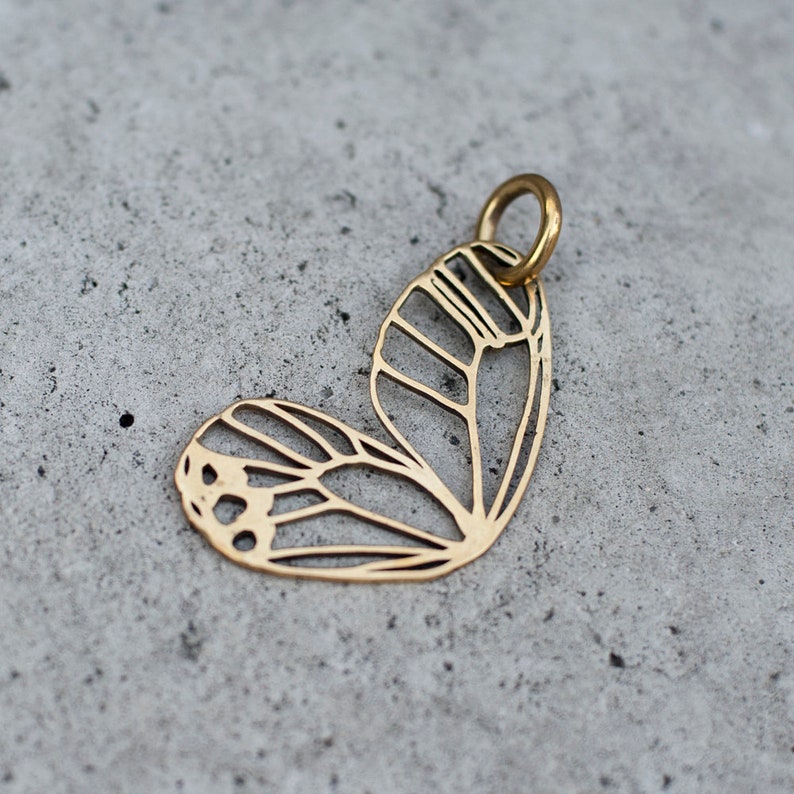 Butterfly Wing Pendant, Butterlfy Necklace, Butterfly Jewelry, Wing Pendant, Butterfly Jewelry, Brass Pendant, Butterfly Accessories PENDANT ONLY