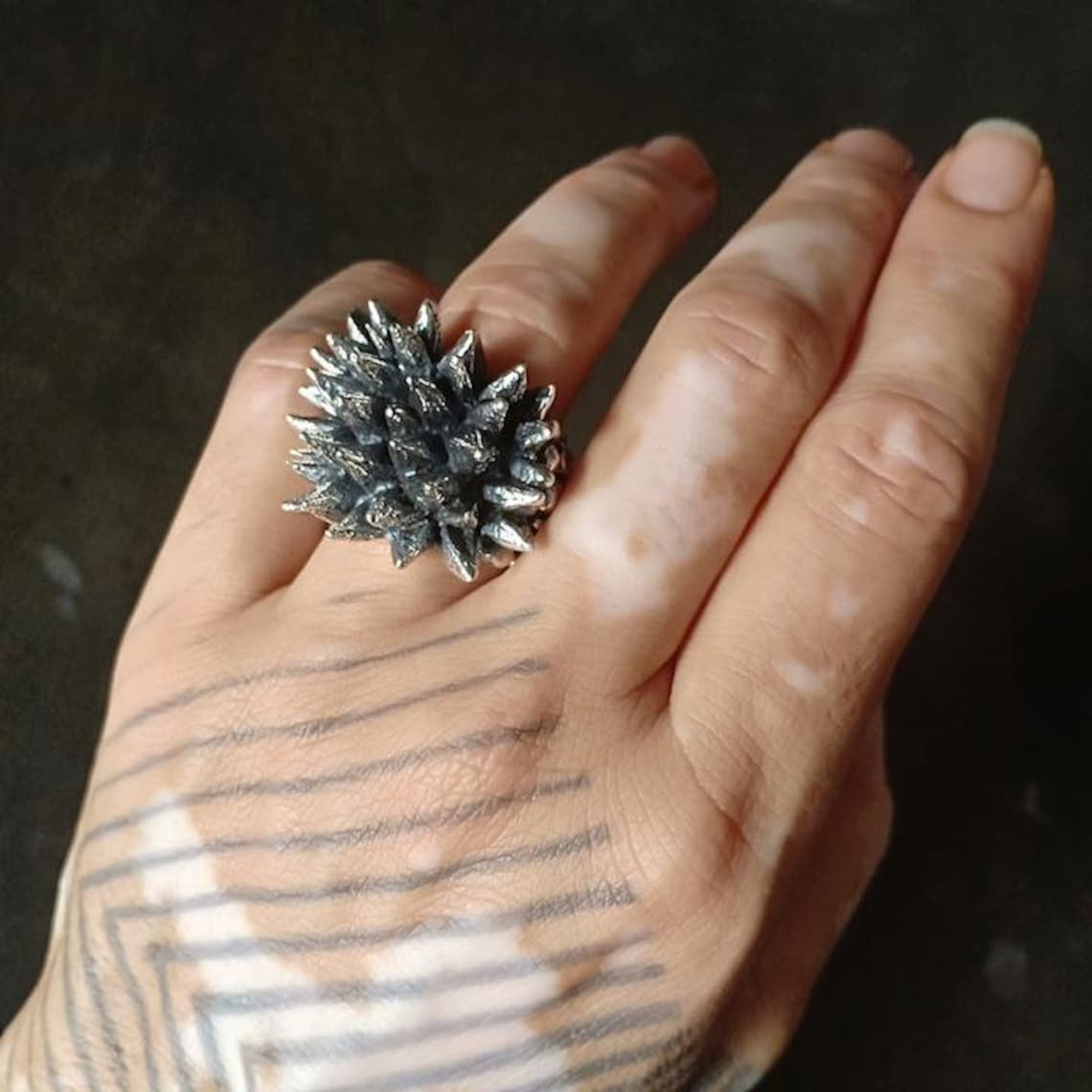 Spike Ring Spike Jewelry Silver Spike Sterling Silver Ring Etsy