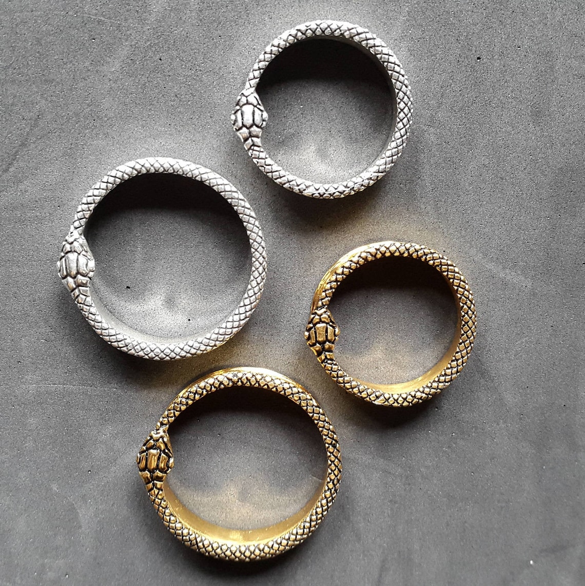 Snake Tunnels Flesh Tunnels 22K Gold Plated Tunnels Gauged Etsy