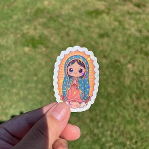 La virgen de Guadalupe sticker, the Virgin Mary sticker, holographic Virgin Mary sticker