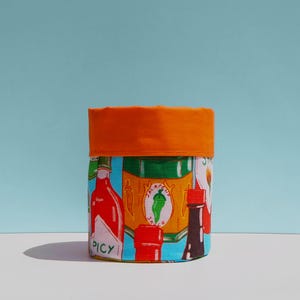 Bright & Spicy Chilli Handmade Fabric Planter Pot Cover