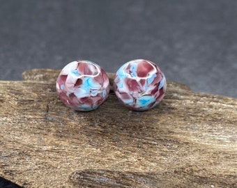 Lampwork Ear Stud, Acier inoxydable