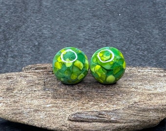 Lampwork Ear Stud, Stainless Steel