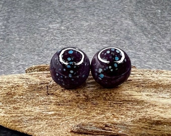 Lampwork Ear Stud, Acier inoxydable