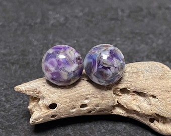 Lampwork Ear Stud, Stainless Steel