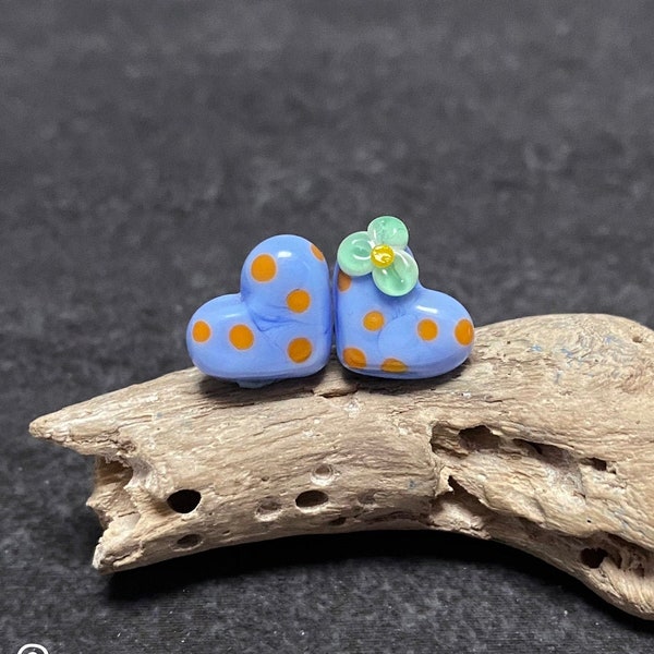 Lampwork Ear Stud, Stainless Steel