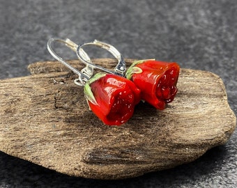 Boucles d’oreilles 'Roses', Argent 925