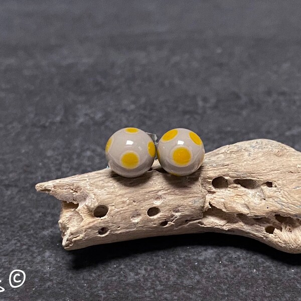 Lampwork Ear Stud, Stainless Steel