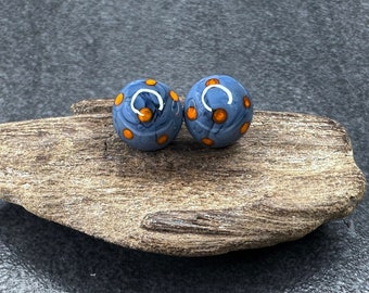 Lampwork Ear Stud, Stainless Steel