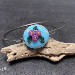 Lampwork Bracelet, Stainless Steel image 1