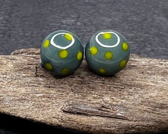 Lampwork Ear Stud, Acier inoxydable