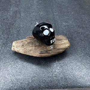 Lampwork Anhänger 'Totenkopf' , Silber 925 Bild 5