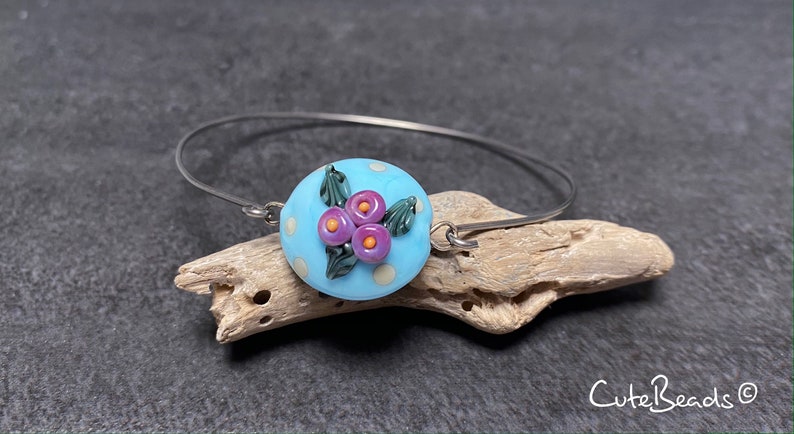 Lampwork Bracelet, Stainless Steel image 2