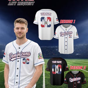 Personalisierte Dominikanische Republik Baseball-Fan-Trikot, internationale Turnier 2026 tragen, Dominicana Baseball Pride Geschenk